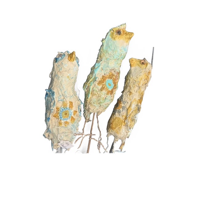 Baby Chirps on a Stick handmade bird sculptures by LDsCreations