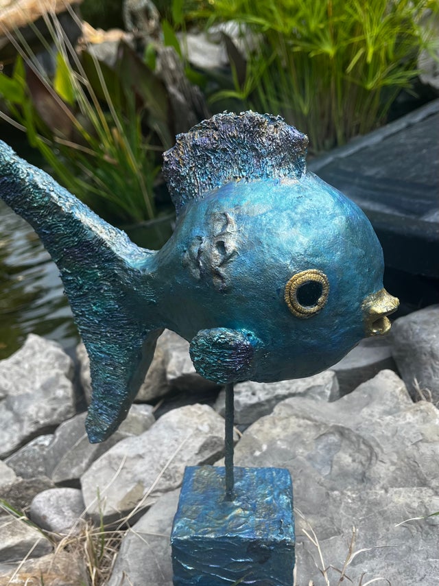 Gill whimsical fish sculpture by LDsCreations